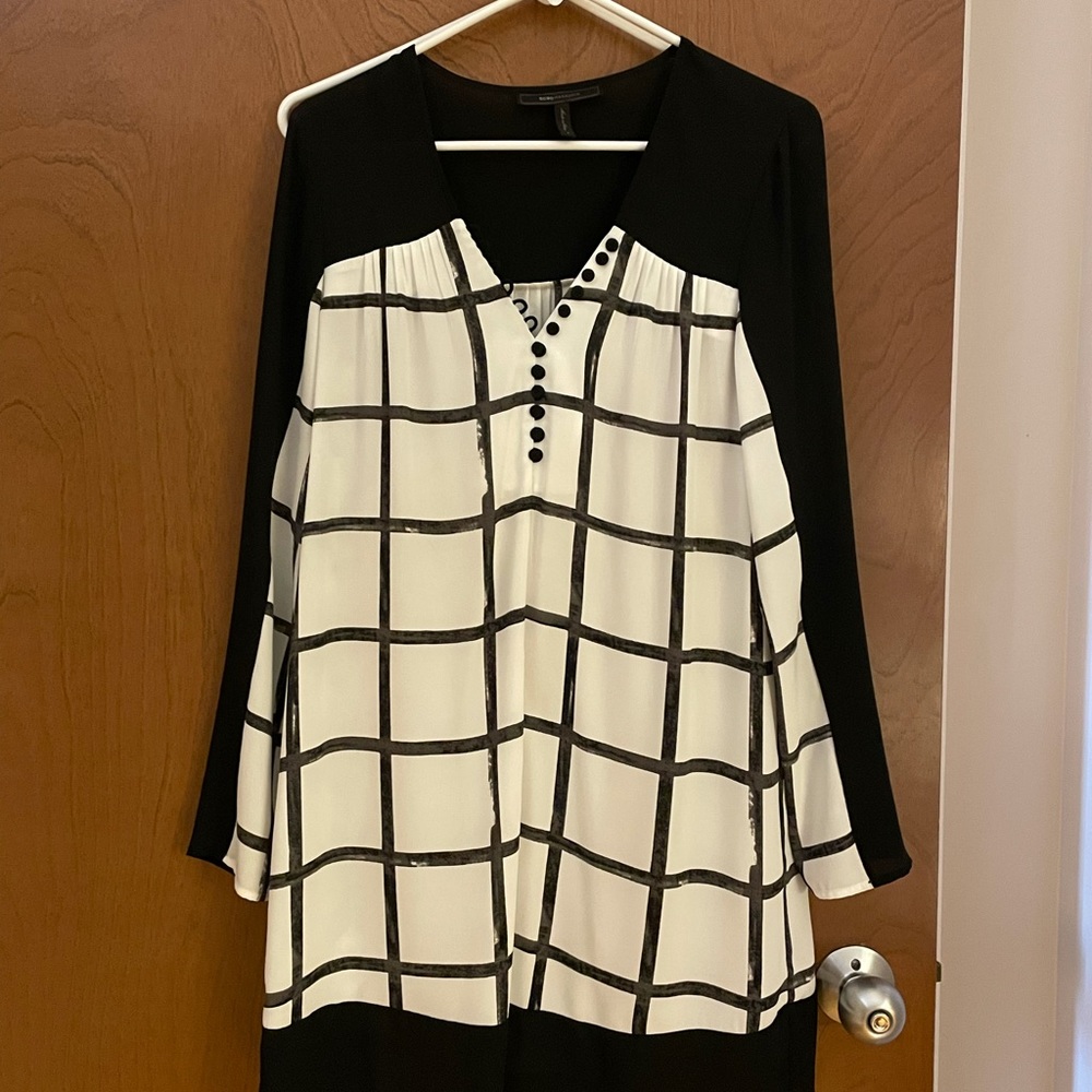 Bcbg. Included a tan slip built into dress.